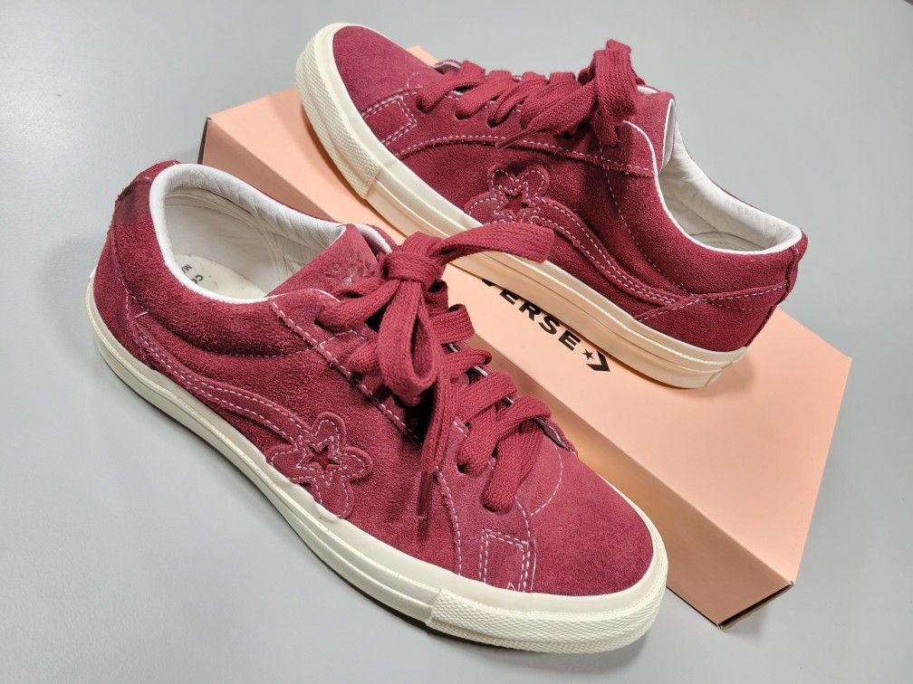 Unisex Converse "Rhubarb" Golf Le Fleur Ox, Worn Twice, Men's Size 5 / Women's Size 7