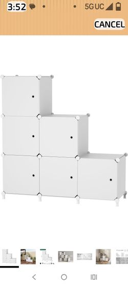 Six cube storage organizer