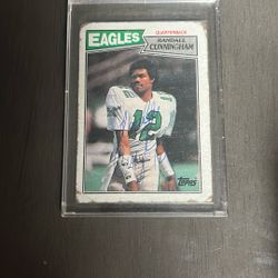 1987 Topps Randall Cunningham #296 RC Eagles AUTOGRAPHED 