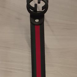 Gucci Web-Stripe belt with the Interlocking G buckle