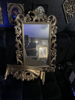 Vintage Homco Mirror And Shelf Set