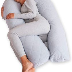 BODY NEST U-Shaped Pregnancy Pillow. 2-in-1 Reversible Cover