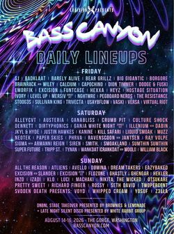 Bass canyon ticket and glamping