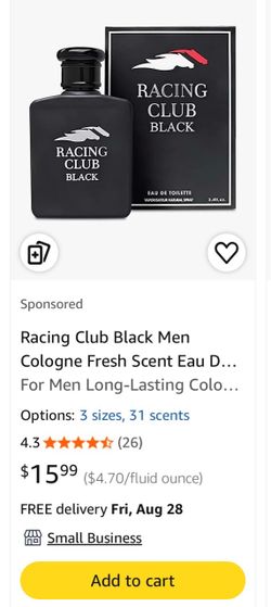 Racing Club Black Eau de Toilette 3.4 oz - Wholesale Available