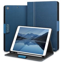 New Sealed KingBlanc Case for iPad 9th/8th/7th Generation Case (2021/2020/2019, 10.2-inch) with Pencil Holder, Blue