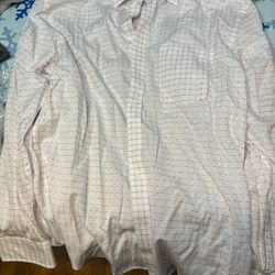 JOHNSTON & MURPHY Dress Shirt, Long Sleeve, Size Large . New With Tags 