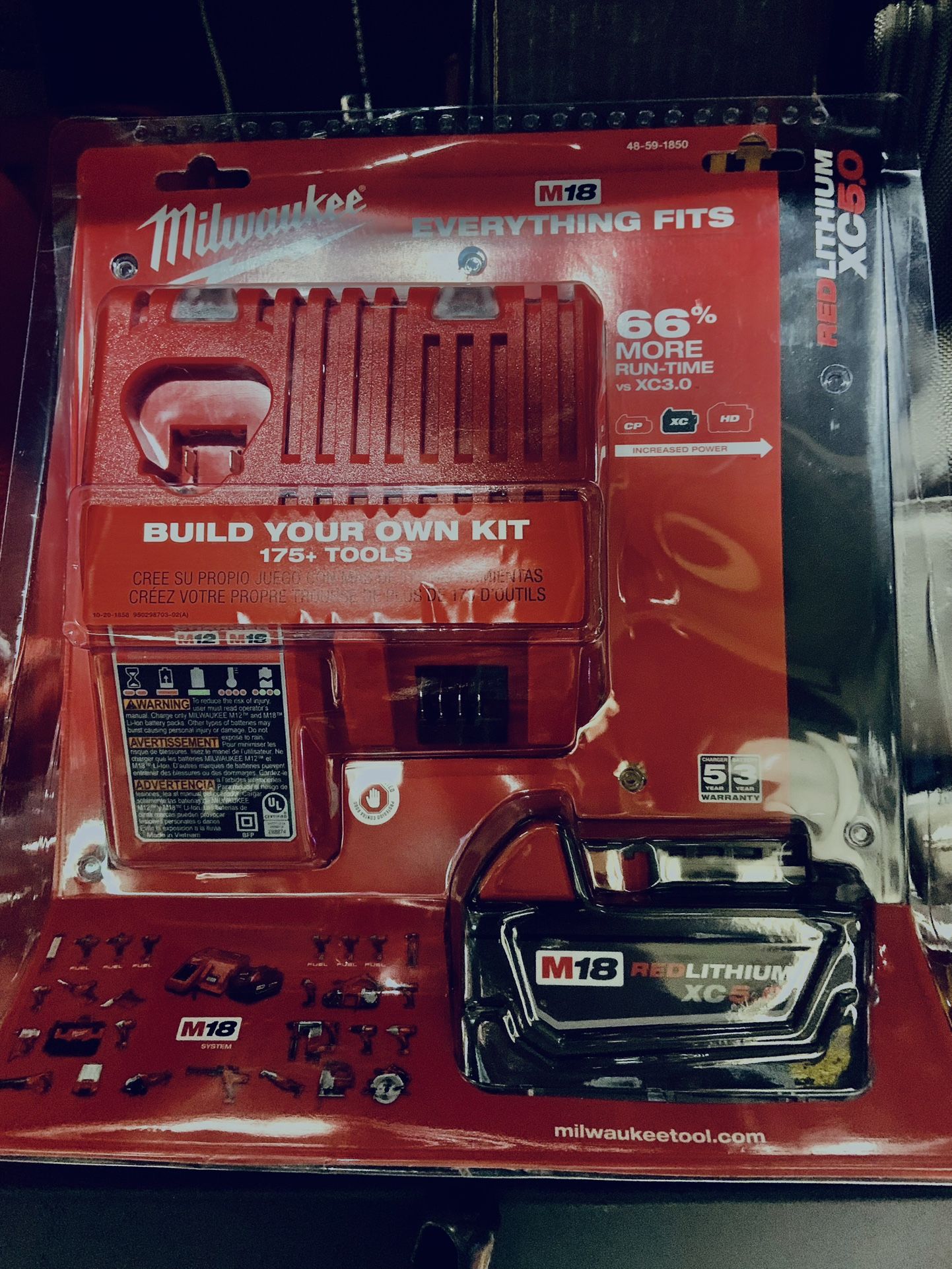 M18 18-Volt Lithium-Ion XC Starter Kit with One 5.0Ah Battery and Charger