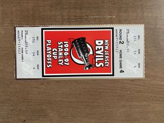 NJ Devils Stanley Cup Playoffs Ticket
