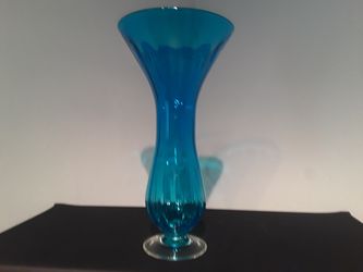 Gorgeous Tall Turquoise Trumpet Vase