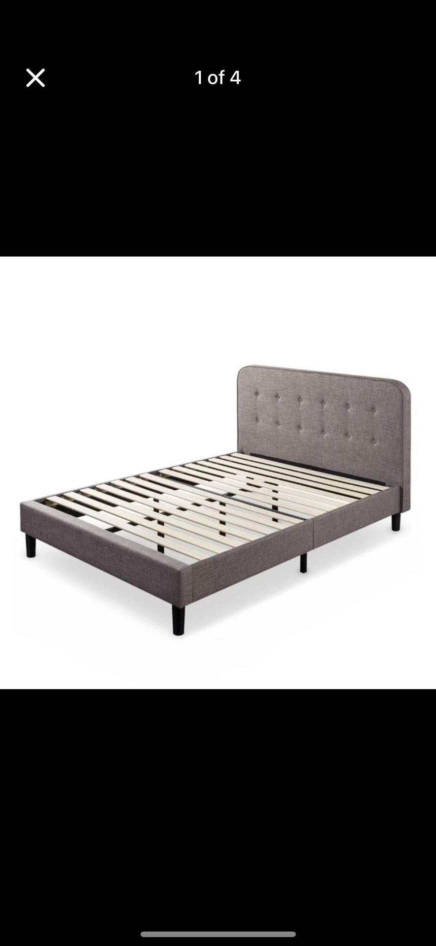 New Queen Bedframe & Headboard - Gray