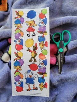 Vtg suzy zoo sticker sheet