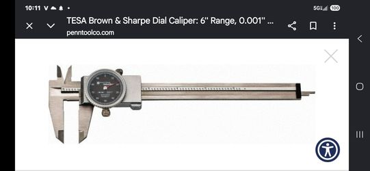 Brown and sharp black face 6 inch micrometer