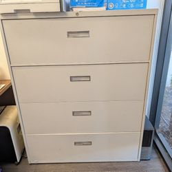 Large Four Drawer File Cabinet