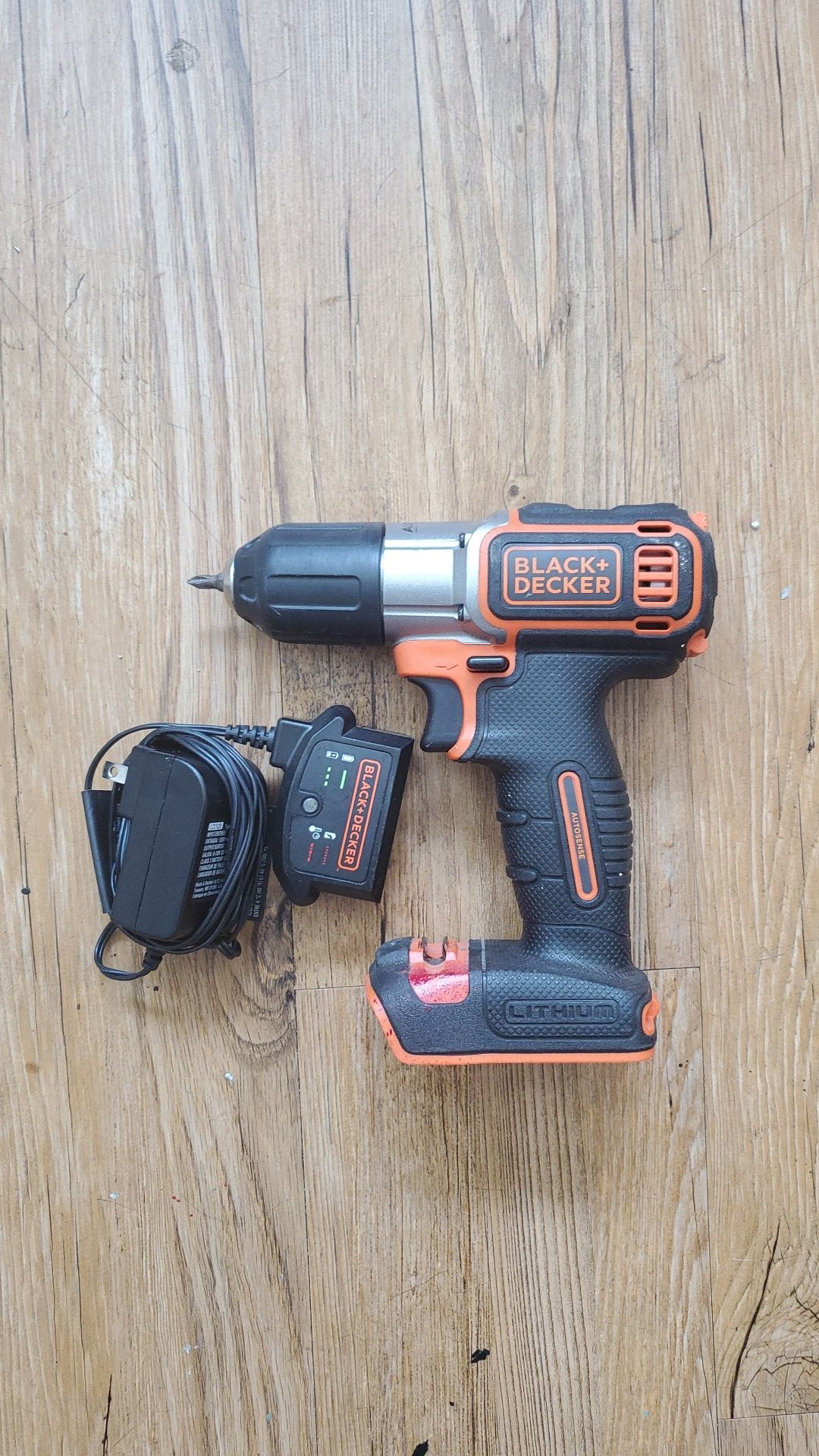 Black Decker Lithium Battery Power Drill