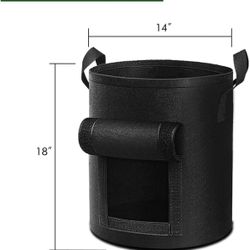 10 Gallon Garden Planting Bag with Reinforced Handle, Thickened Nonwoven Fabric Pots for Tomato, Vegetable and Fruits