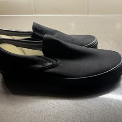 Classic Slip On Vans Black On Black Waffle Size 10 Mens