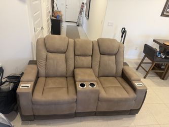 Leather recliner set