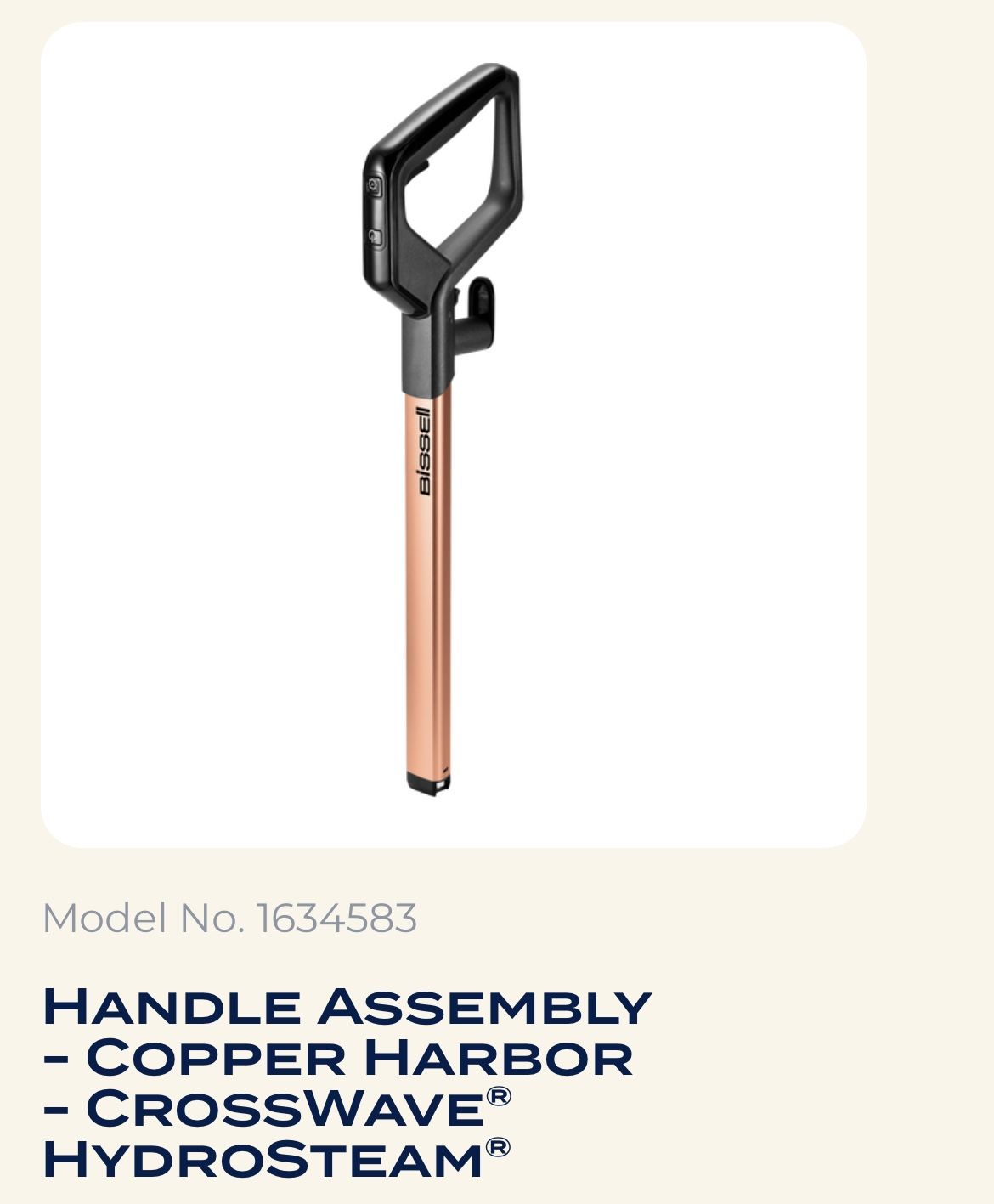 Bissell Crosswave Hydrosteam Handle Assembly