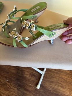 PRADA green sandal