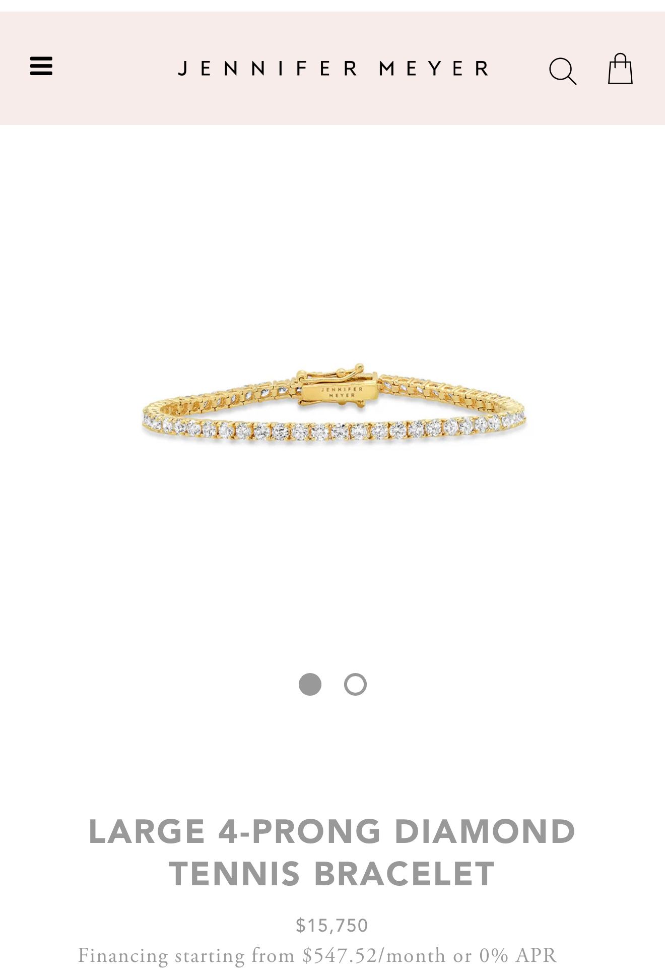 18K LARGE 4-PRONG DIAMOND TENNIS BRACELET