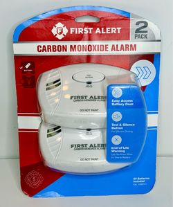 First Alert CO400CN2 Carbon Monoxide Alarm 2 Pack Battery Powered | NEW, Sealed