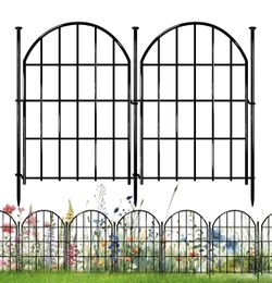 10 Pieces Garden Fence, 17in X 10.8ft No Dig Fence 