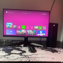 Xbox Series S Black 1T With Monitor Mouse Pad And Mouse 