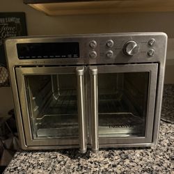 French Door 10-in-1 Toaster Oven Air Fryer, 26-Quarts, Fits 12-Inch Pizza – Stainless Steel