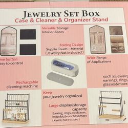 Jewelry Organizer Set – Stand, Travel Case & Rechargeable Cleaner (NEW) 