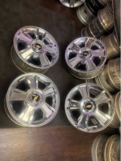 Chevy Rims Wheels 20 Inch Chrome Factory 6 Lugs Bolt Pattern 5.50 Inch 139.70 mm set of 4