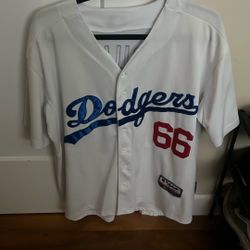 Authentic Dodgers Baseball Jersey #66 Yasiel Puig