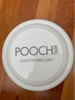 New White Plastic Dog Frisbee