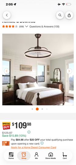 Ceiling Fan with Light and Remote