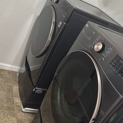 LG Washer, Dryer, And Kickstand