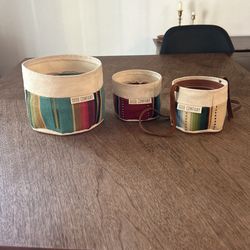 Set Of 3 Good Company Canvas Plant Pots