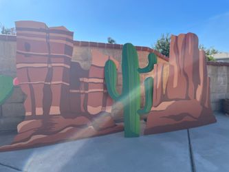 Wooden western decor props
