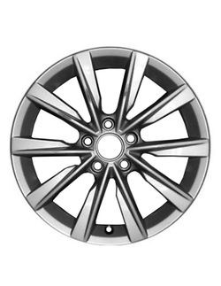 VW Beetle or Tiguan Wheel - 69975 Factory, OEM 17X7 Alloy Wheel Silver Metallic Full Face Painted