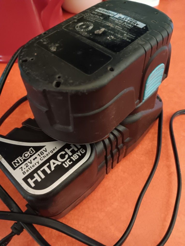 Hitachi 18v Battery And Charger
