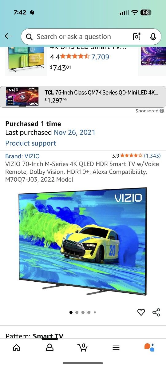 70 Inch Vizio TV