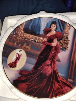 Bradford Exchange 'The Red Dress' Gone With The Wind Collector Plate