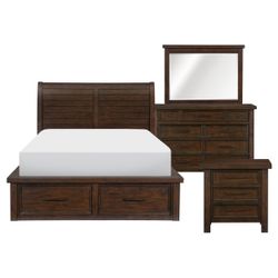 Storage Queen Bed Set Solid Wood. BACK TO SCHOOL SALE