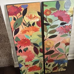 Set of 2 Colorful Wall Art