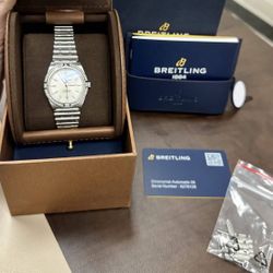 2022 Breitling Chronomat 36mm MOP Diamond Dial  A10380591A1A1 Full Set Box Papers Tag