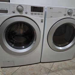 LG front load stackable washer and gas dryer