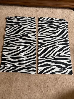 Zebra Print window valence Set of 2