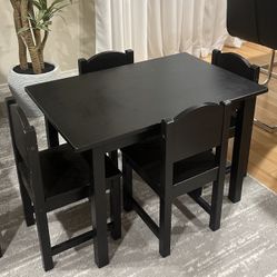 Sturdy Kids’ Table Set — 5 Chairs Included 