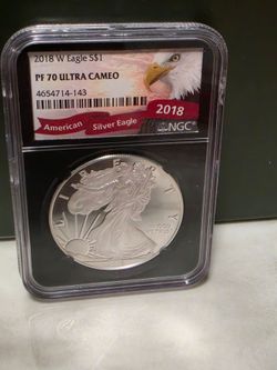 PF70 Ultra Cameo 2018 W Silver Eagle