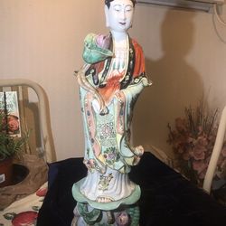Rare Large Vintage Chinese Goddess Statue Must See