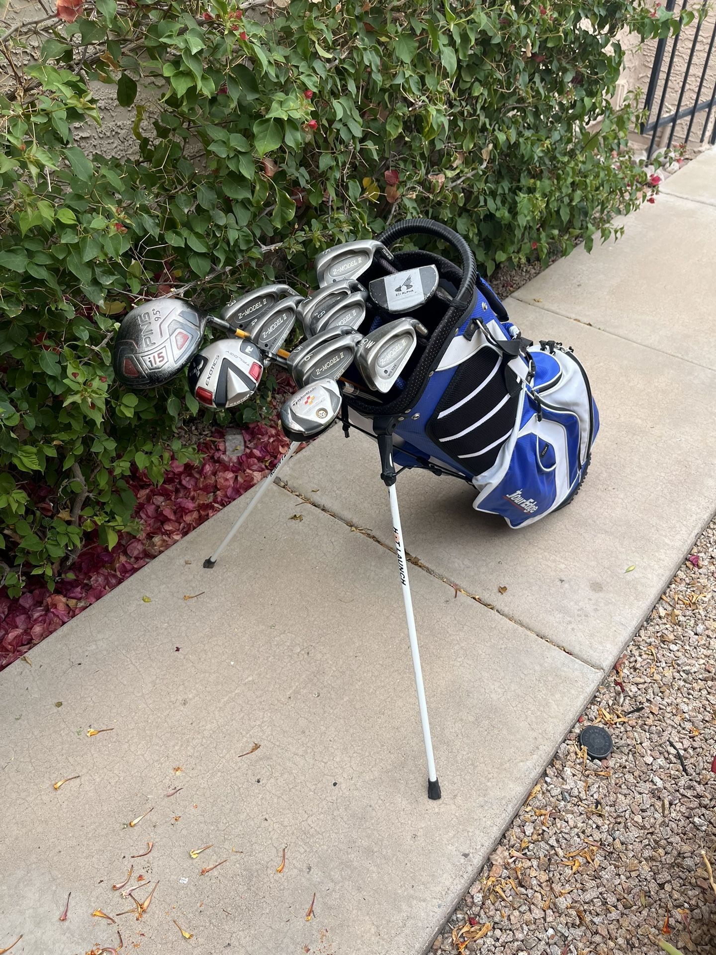 Men’s Complete Golf Club Set With A Golf Bag - Ping, TaylorMade, Tour Edge Exotics