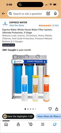 Express water whole house water filter